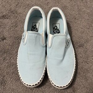 Vans Sky Blue Canvas Slip-Ons